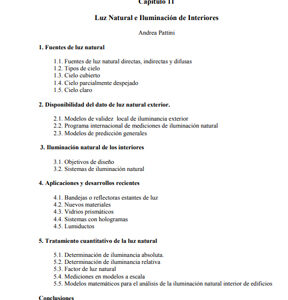 Luz Natural e Iluminacion de Interiores
